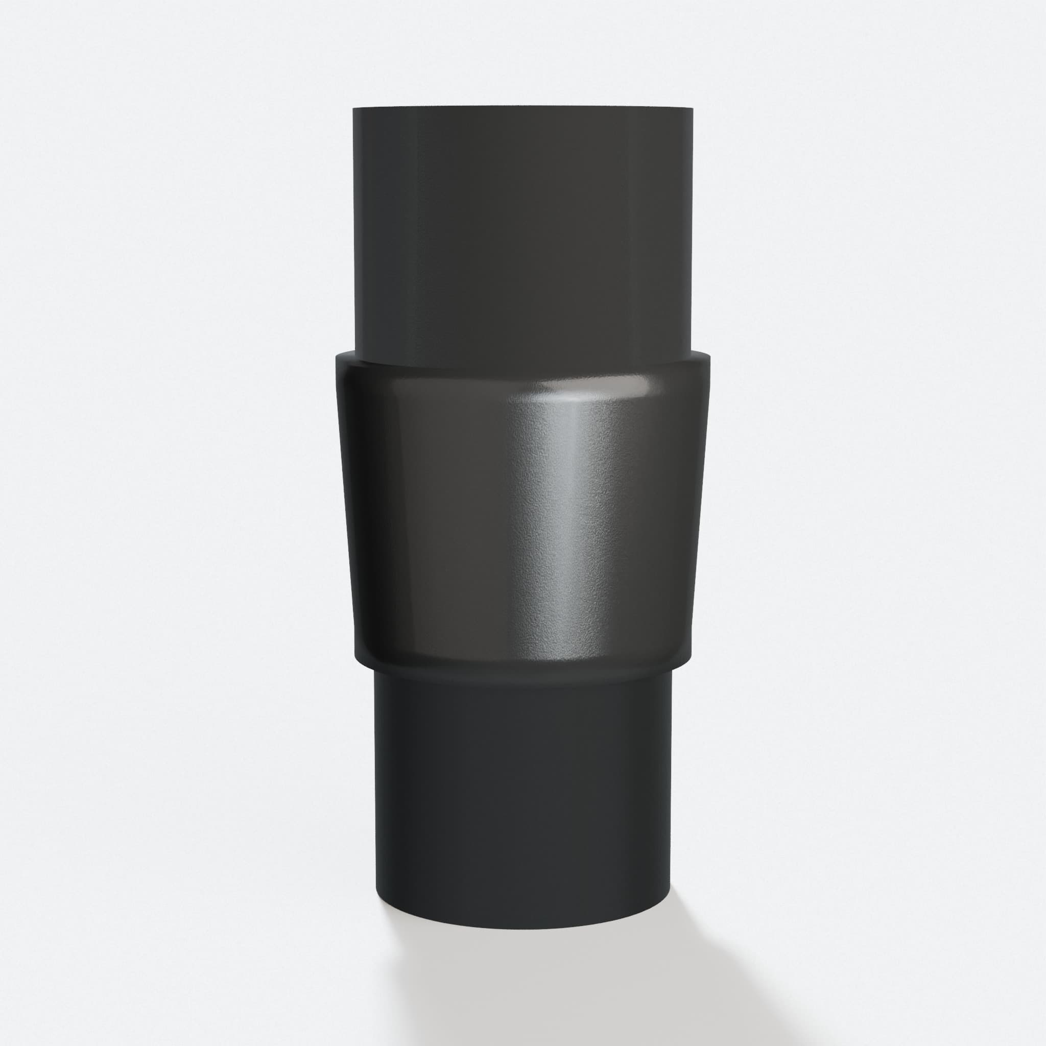 PETG adapter from 35 mm Milwaukee port to B+D 2G 31.75 mm, three quarter view
