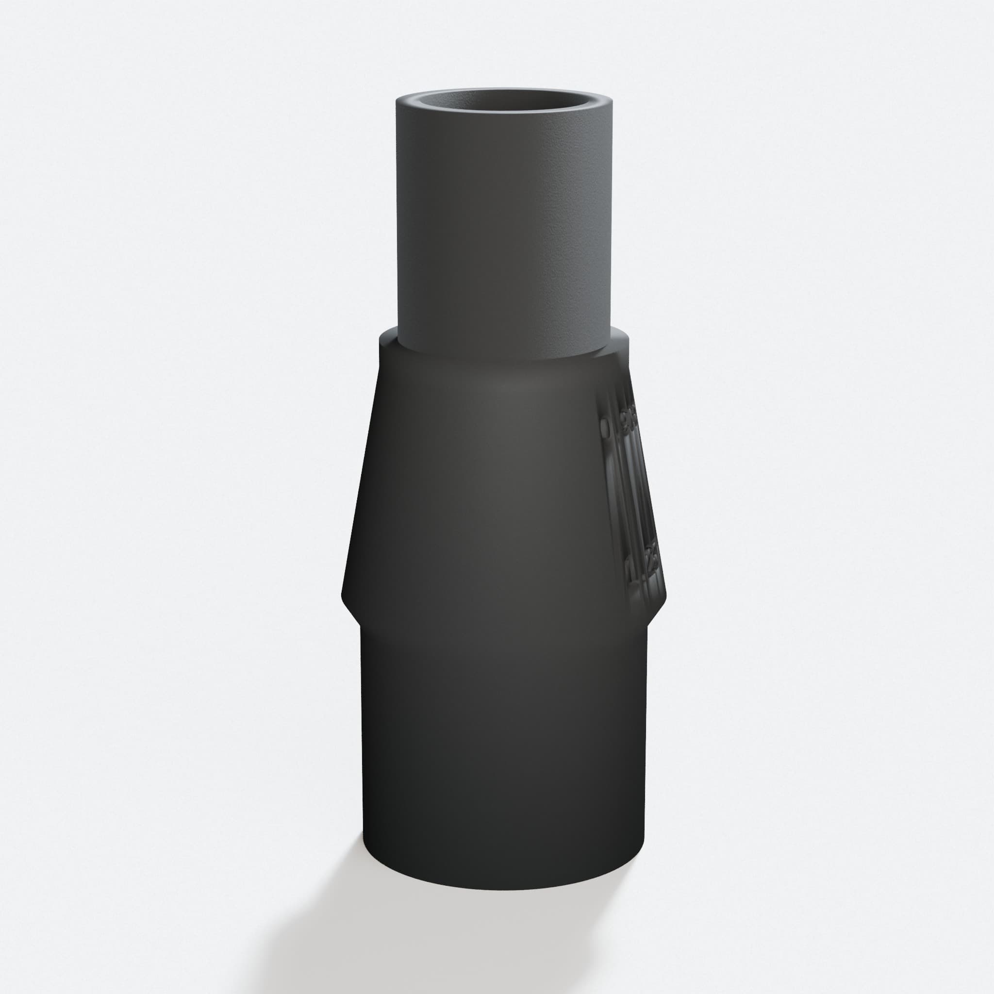 Close view of the middle of the DJV182 to 1.25" Duct adapter
