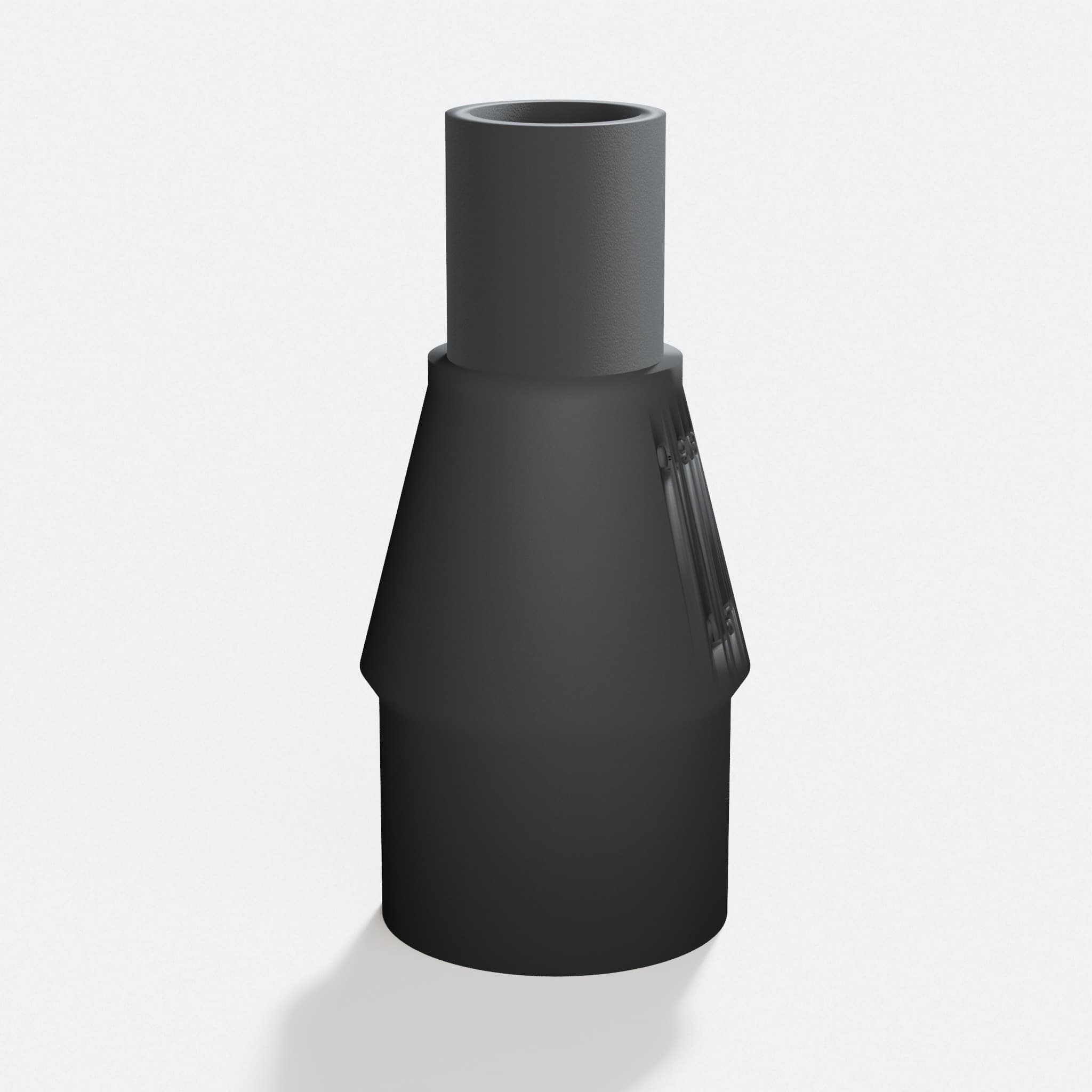 Close view of the middle of the DJV182 to 1.5" Duct adapter