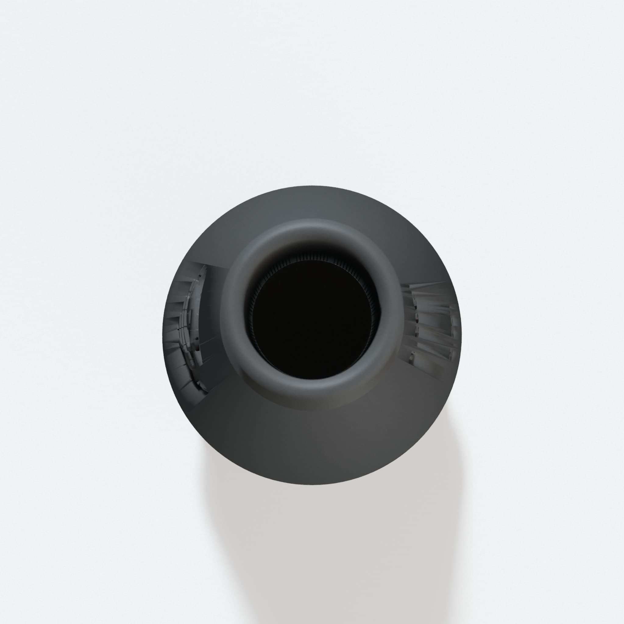 Top view into the 57.15 mm opening of the DJV182 adapter