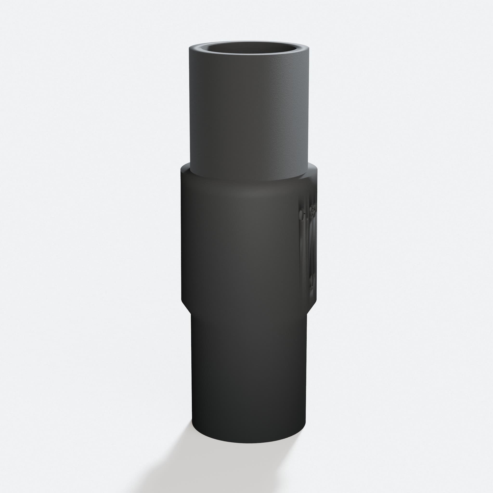 Close view of the middle of the BO5041 to 1" Duct adapter