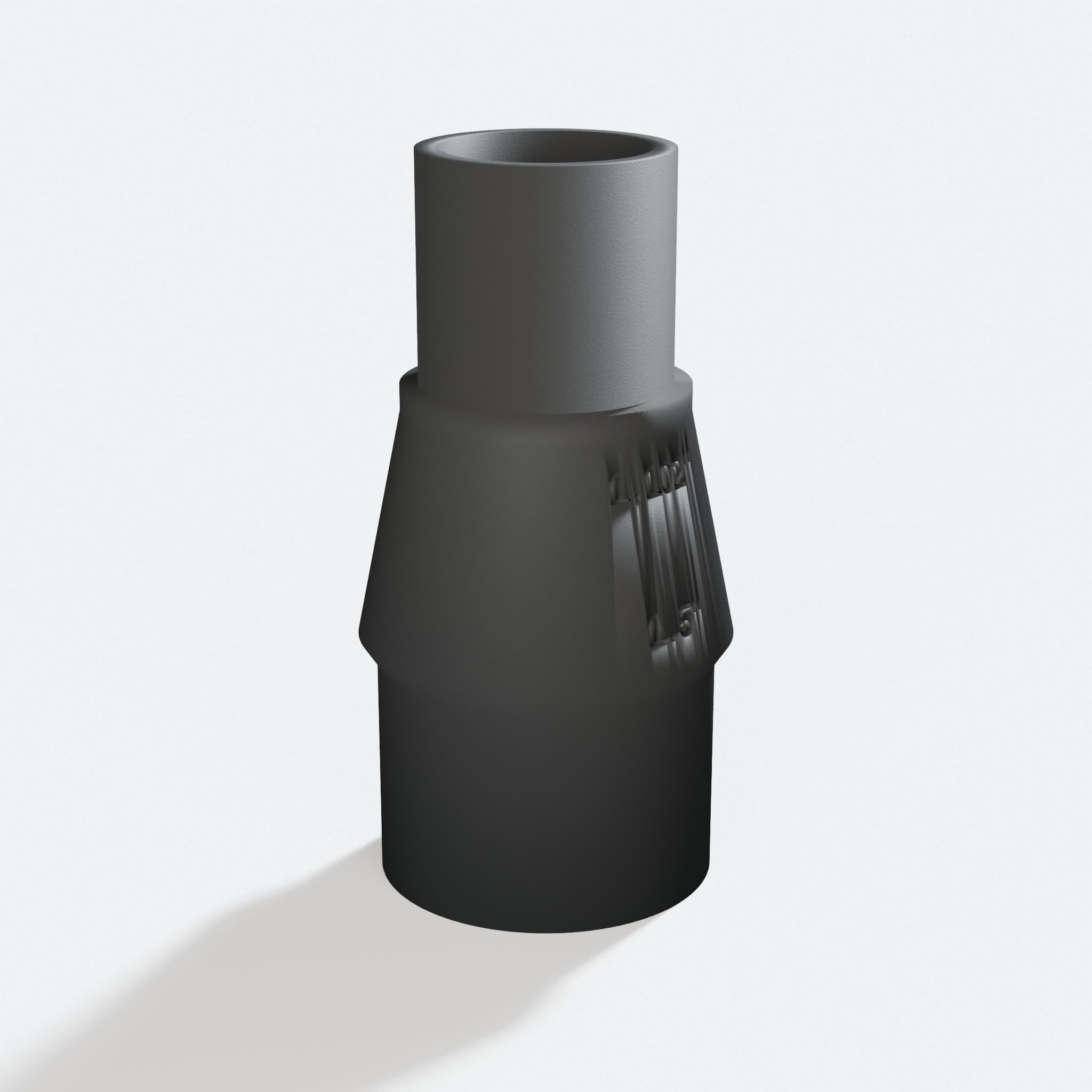 Three quarter turn view of the ROS20VSK to 1.5" Duct adapter