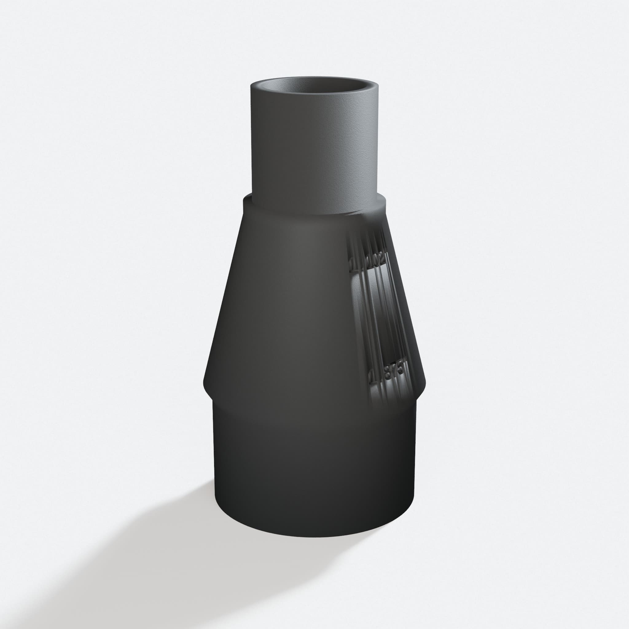 Three quarter turn view of the ROS20VSK to M18 6G Vac adapter