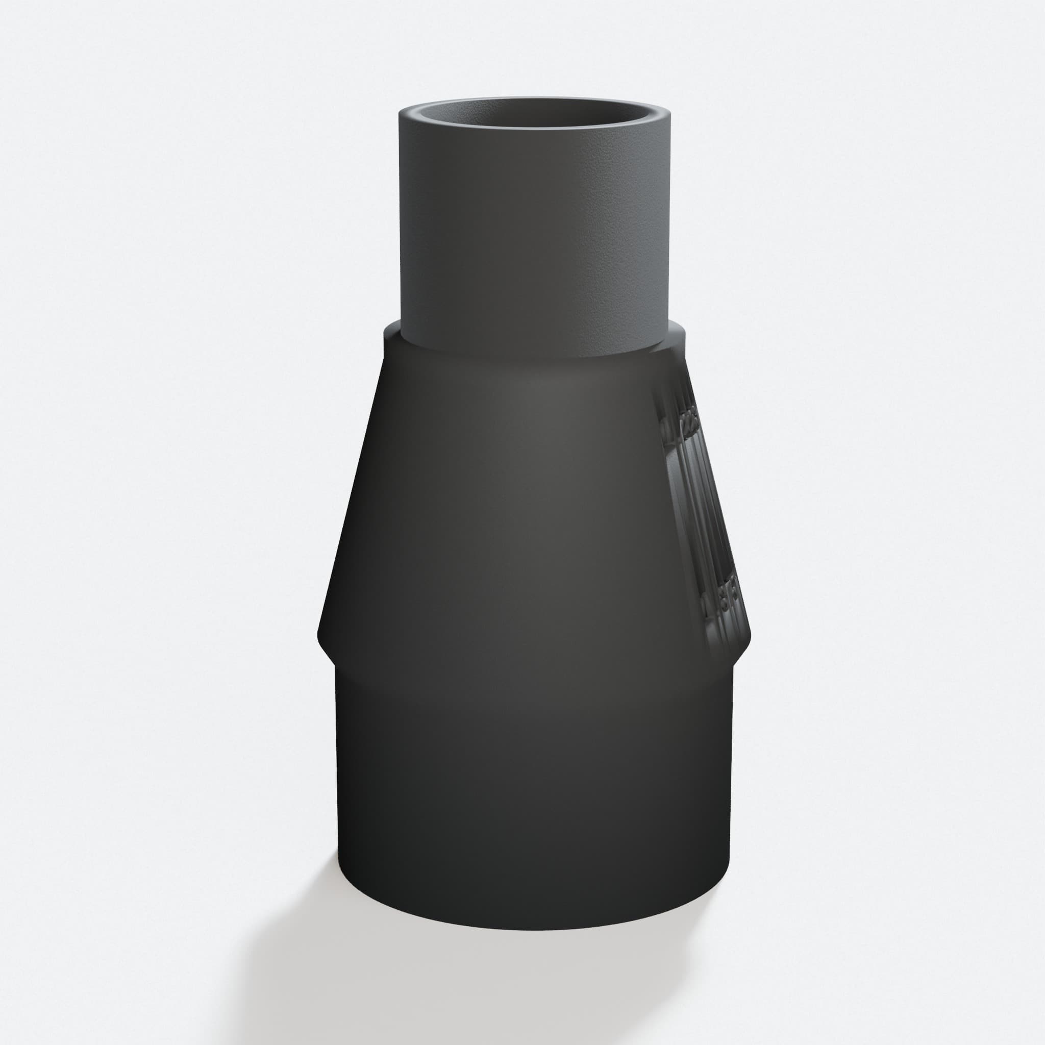 Close view of the middle of the DCW600B to M18 6G Vac adapter