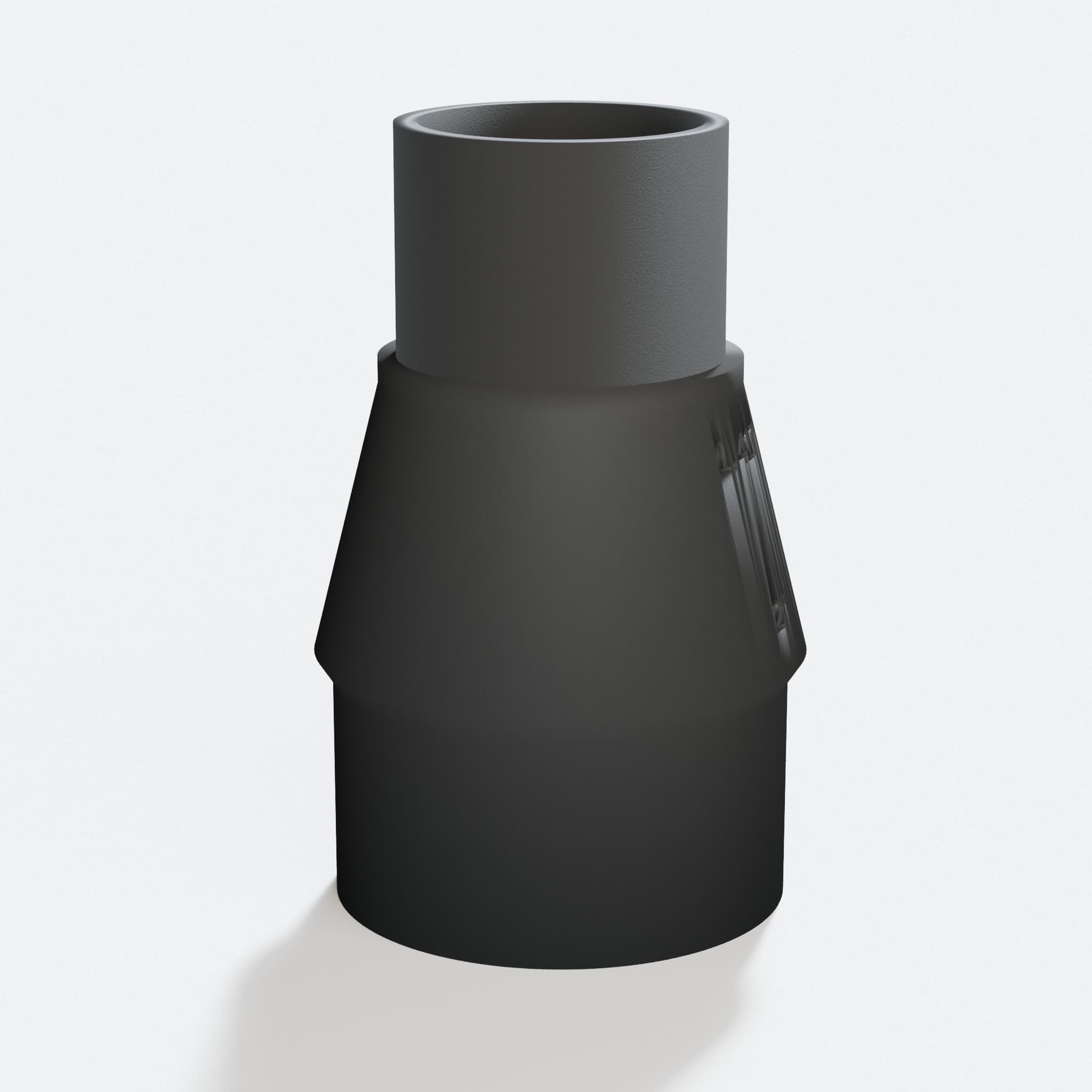 Close view of the middle of the XSH06Z to 2" Duct adapter