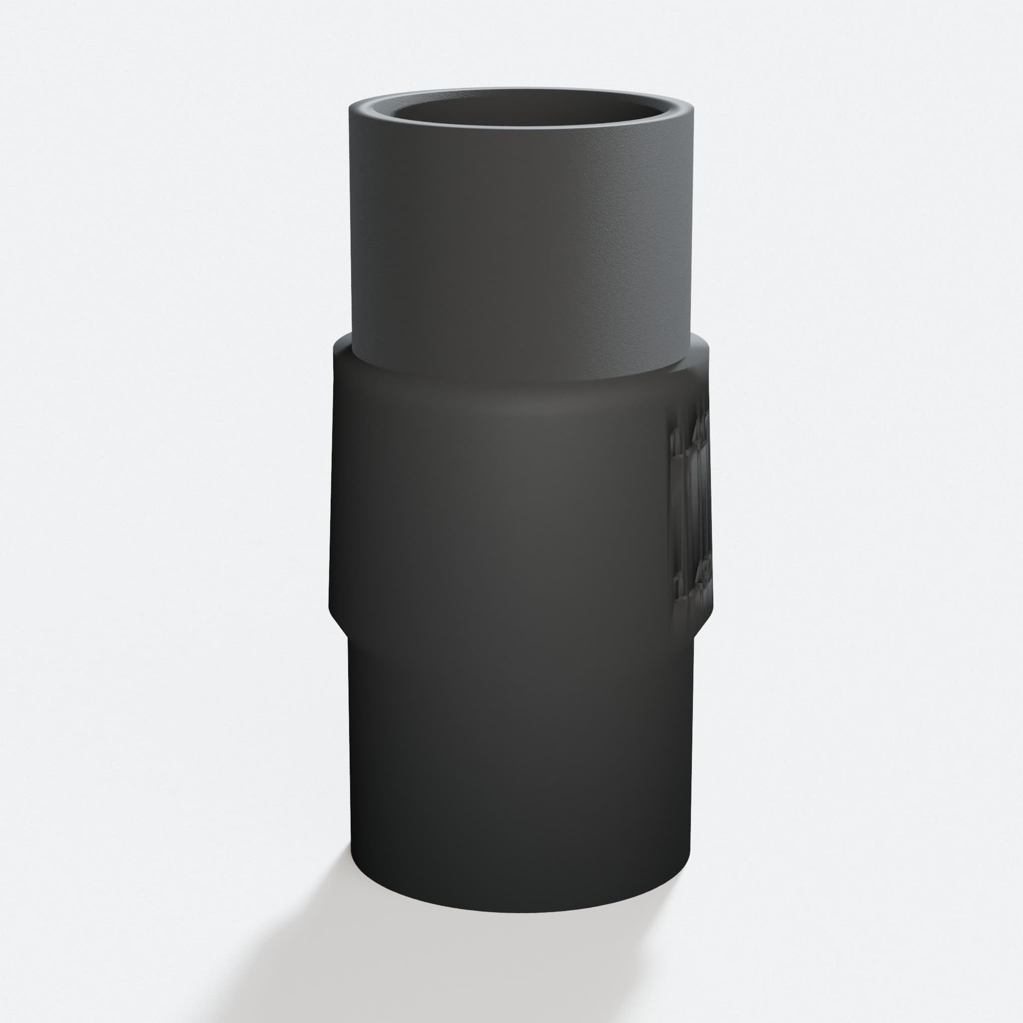 Close view of the middle of the TSS102L to Makita XCV11Z 2G adapter