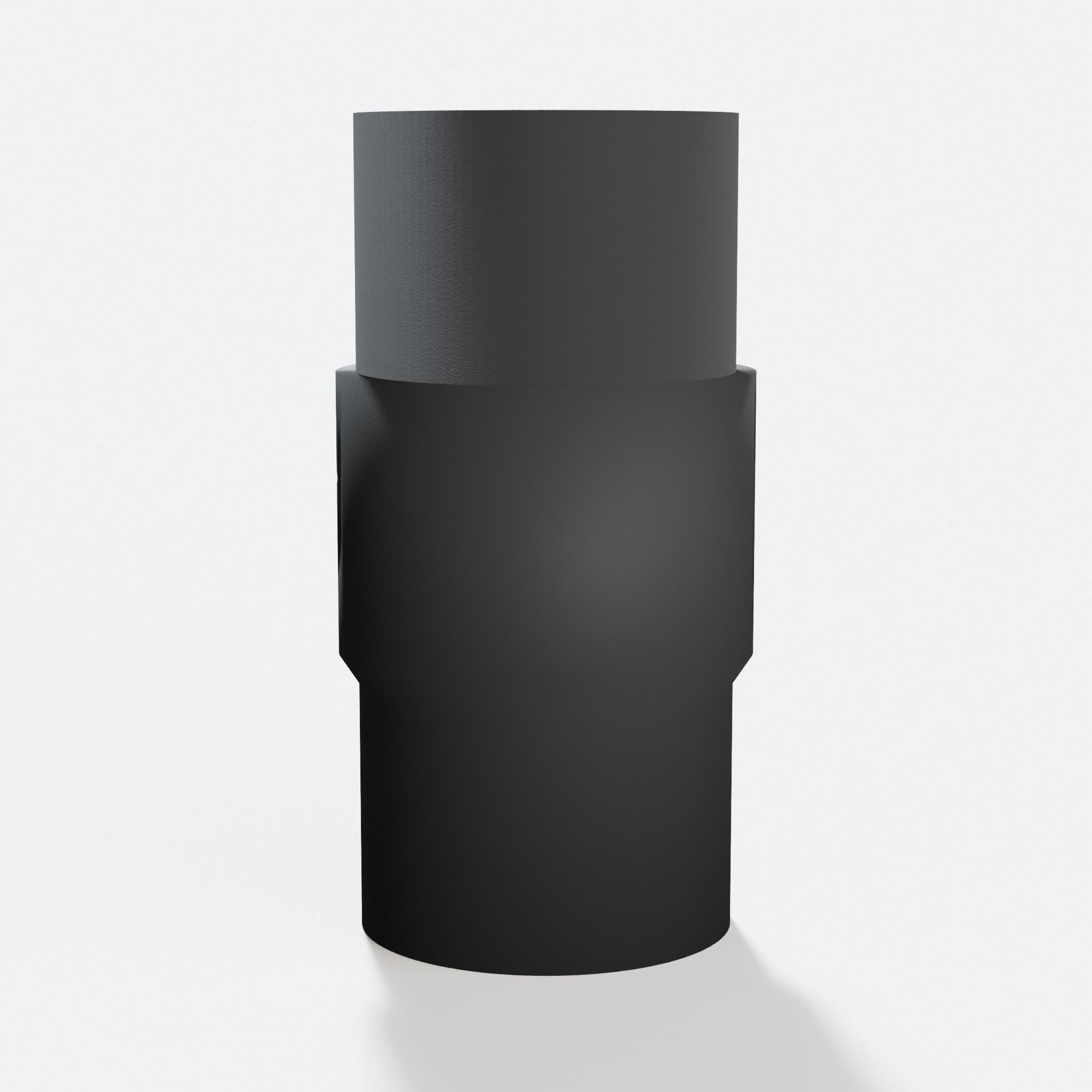 Angled view of the SKIL 3386-01 adapter with a 38.1 mm 1.5" Duct end