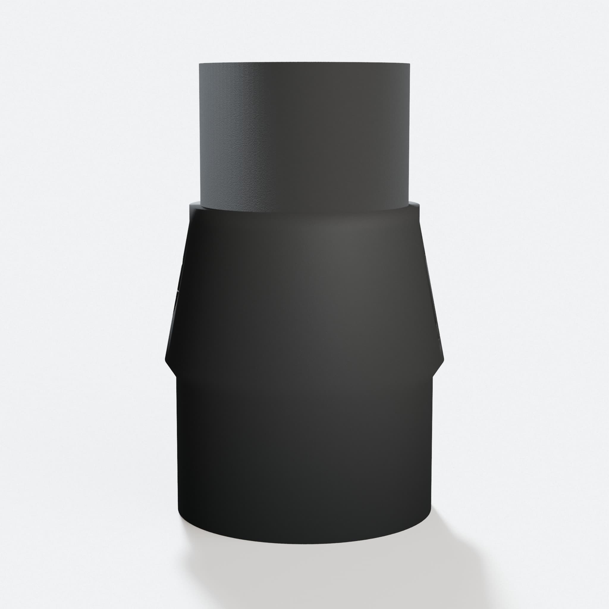 Angled view of the SKIL 3386-01 adapter with a 47.6 mm 1.875" Duct end
