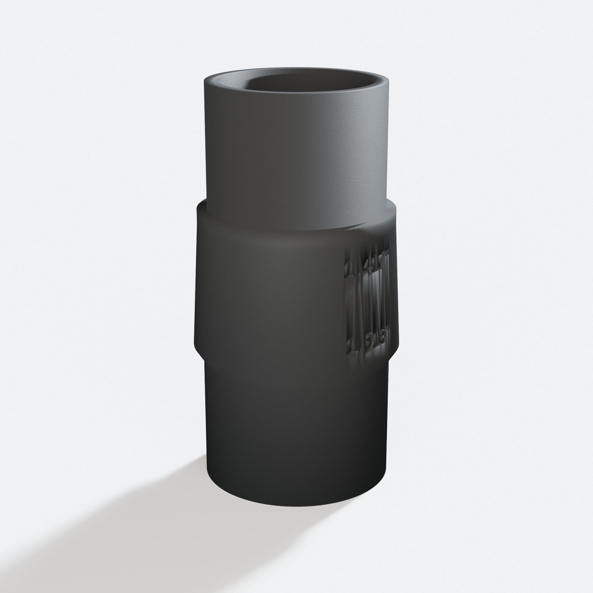 Three quarter turn view of the R8606B to 36mm Festool adapter