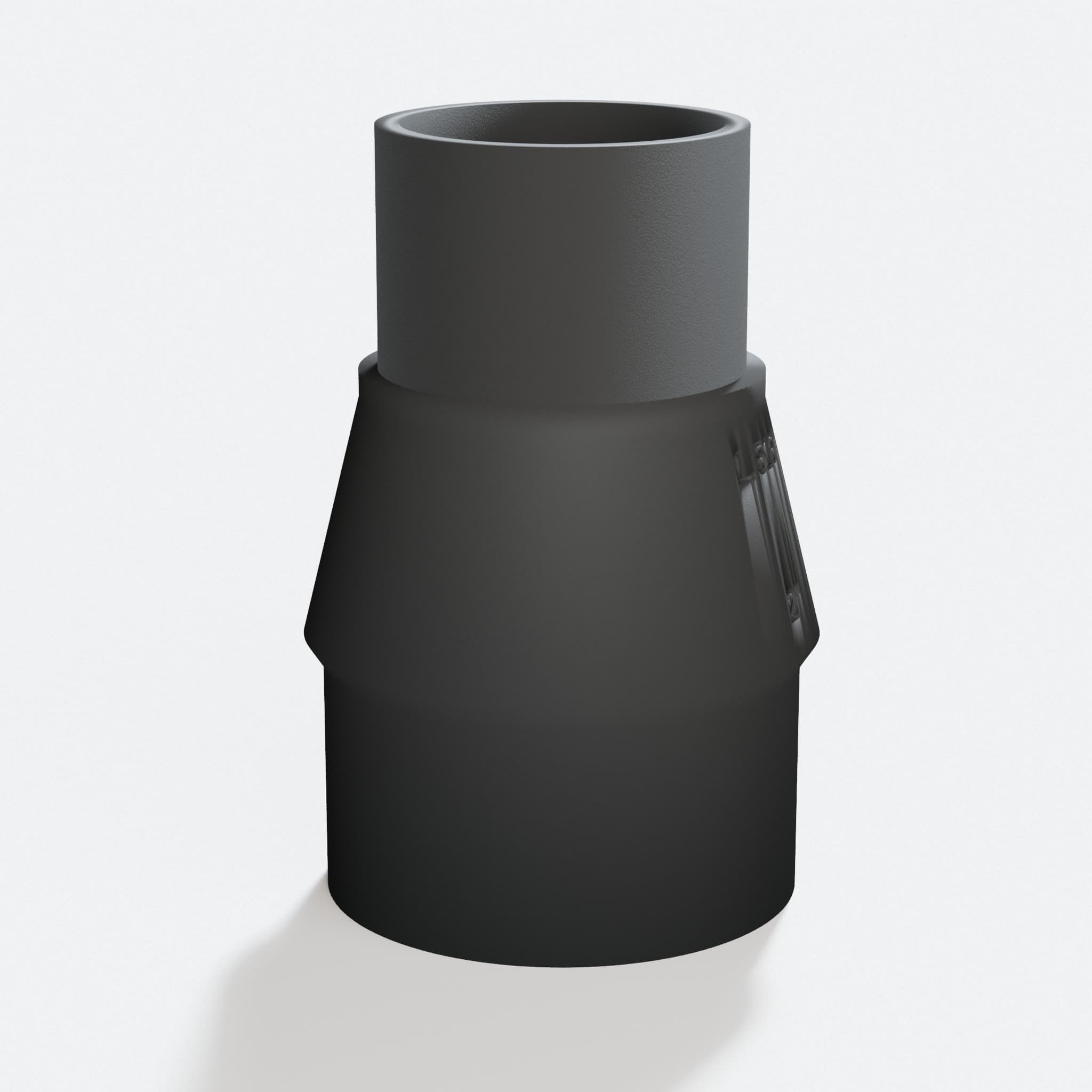 Close view of the middle of the R8606B to 2" Duct adapter