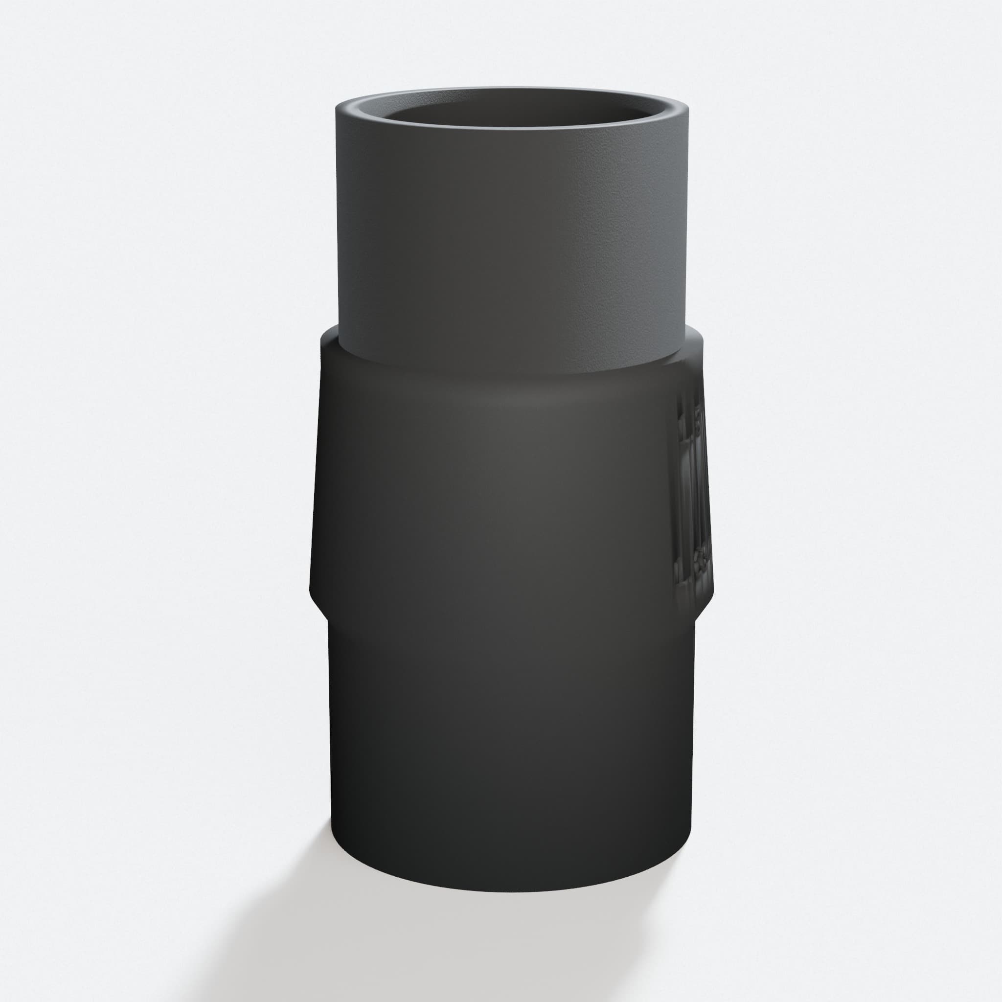 Close view of the middle of the KGS 216 M to 1.5" Duct adapter