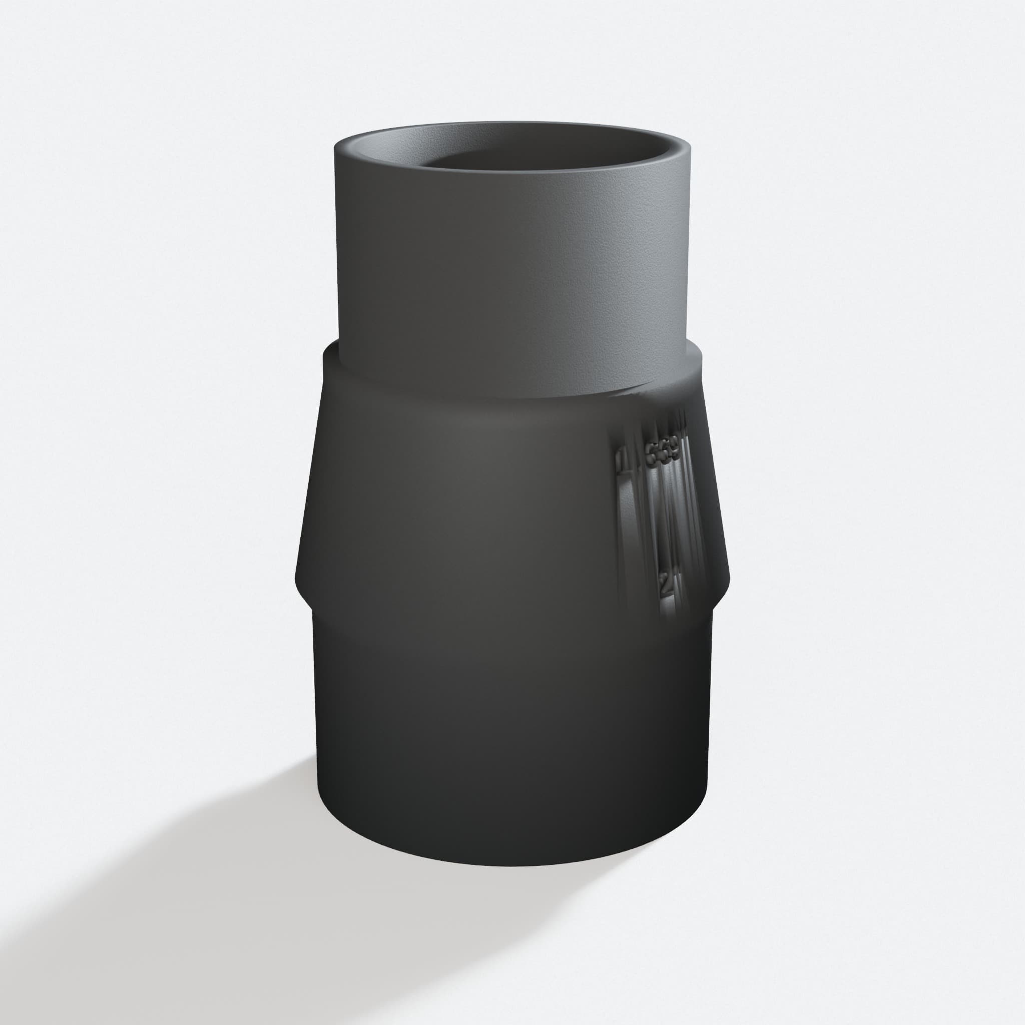 Three quarter turn view of the DWE6423K to 2" Duct adapter