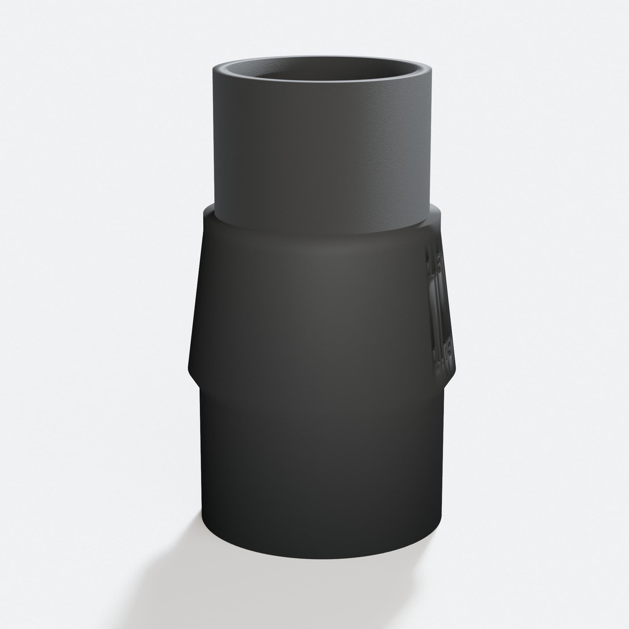 Close view of the middle of the GCM12SD to 1.5" Duct adapter