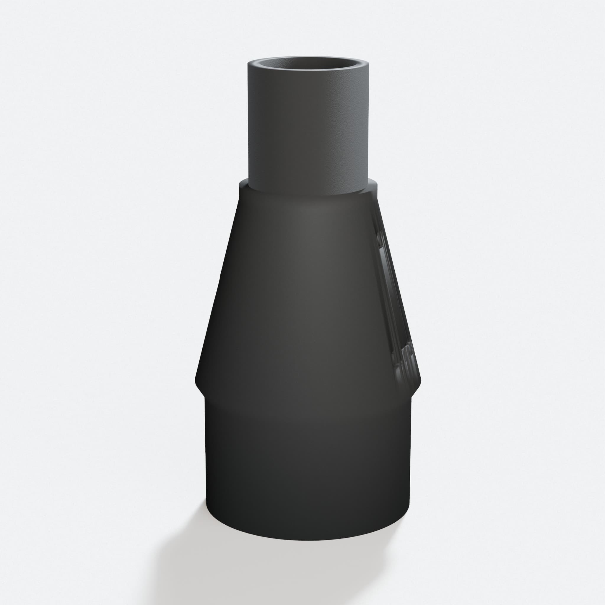 Close view of the middle of the KP0810 to 1" Duct adapter