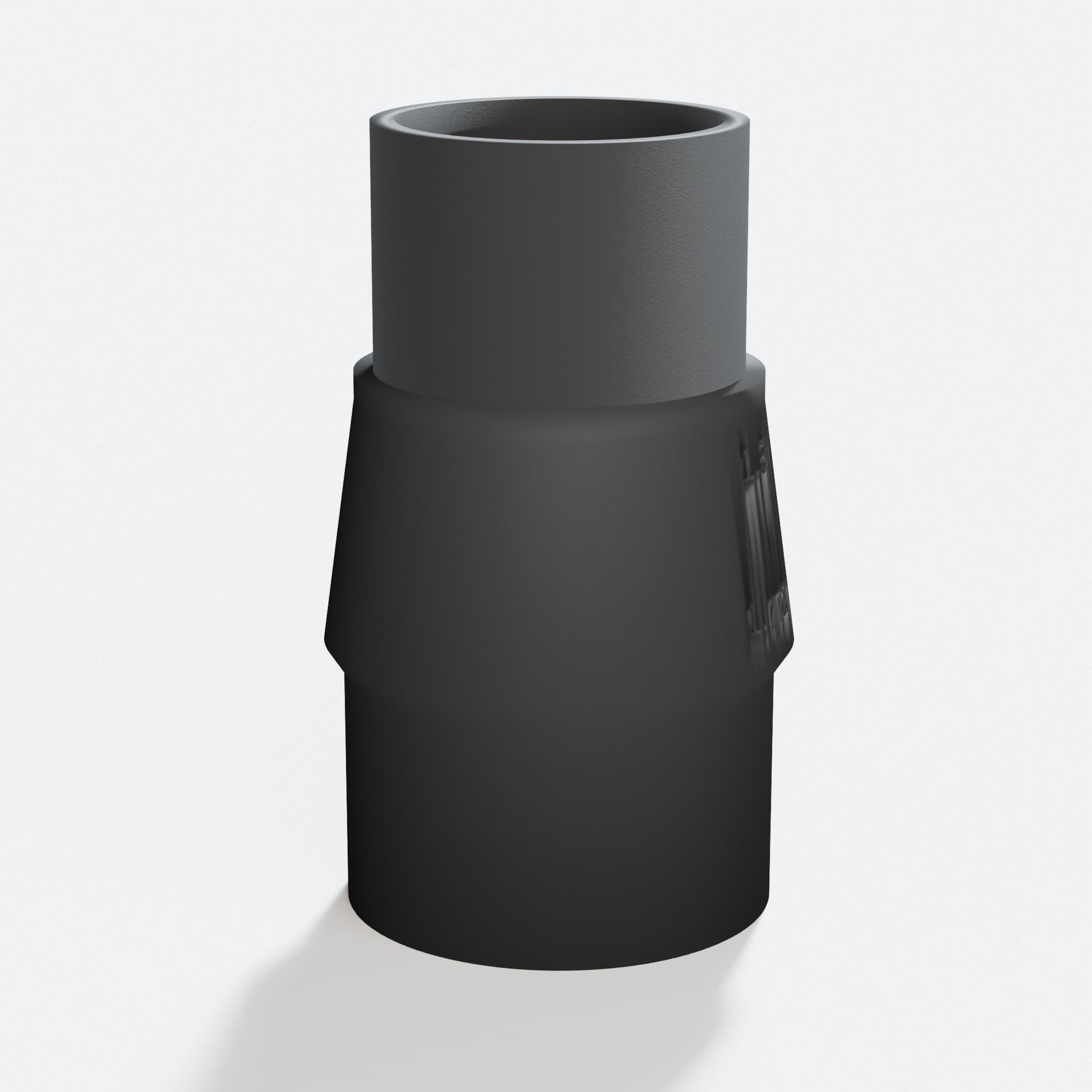Close view of the middle of the KP0810 to 1.5" Duct adapter