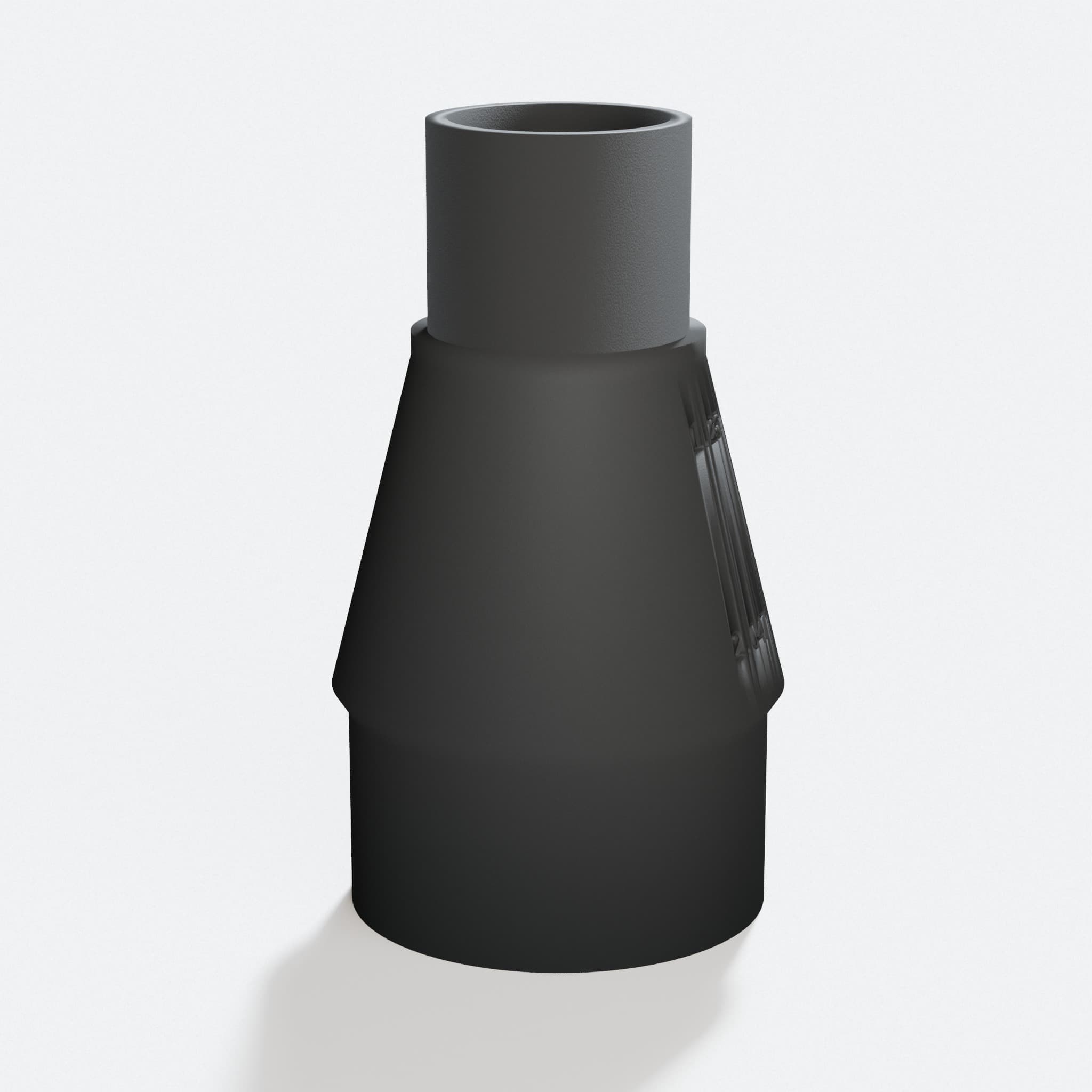 Close view of the middle of the SM3055LW to 1.25" Shop Vac adapter
