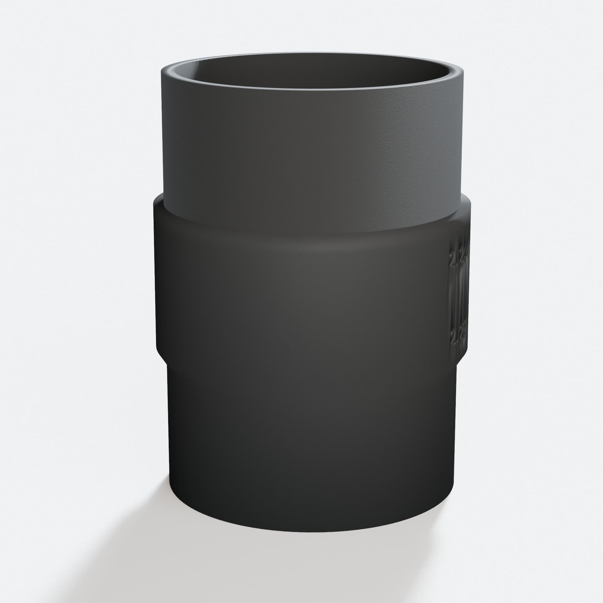 Close view of the middle of the SPT99 to Bauer 6G Vac adapter