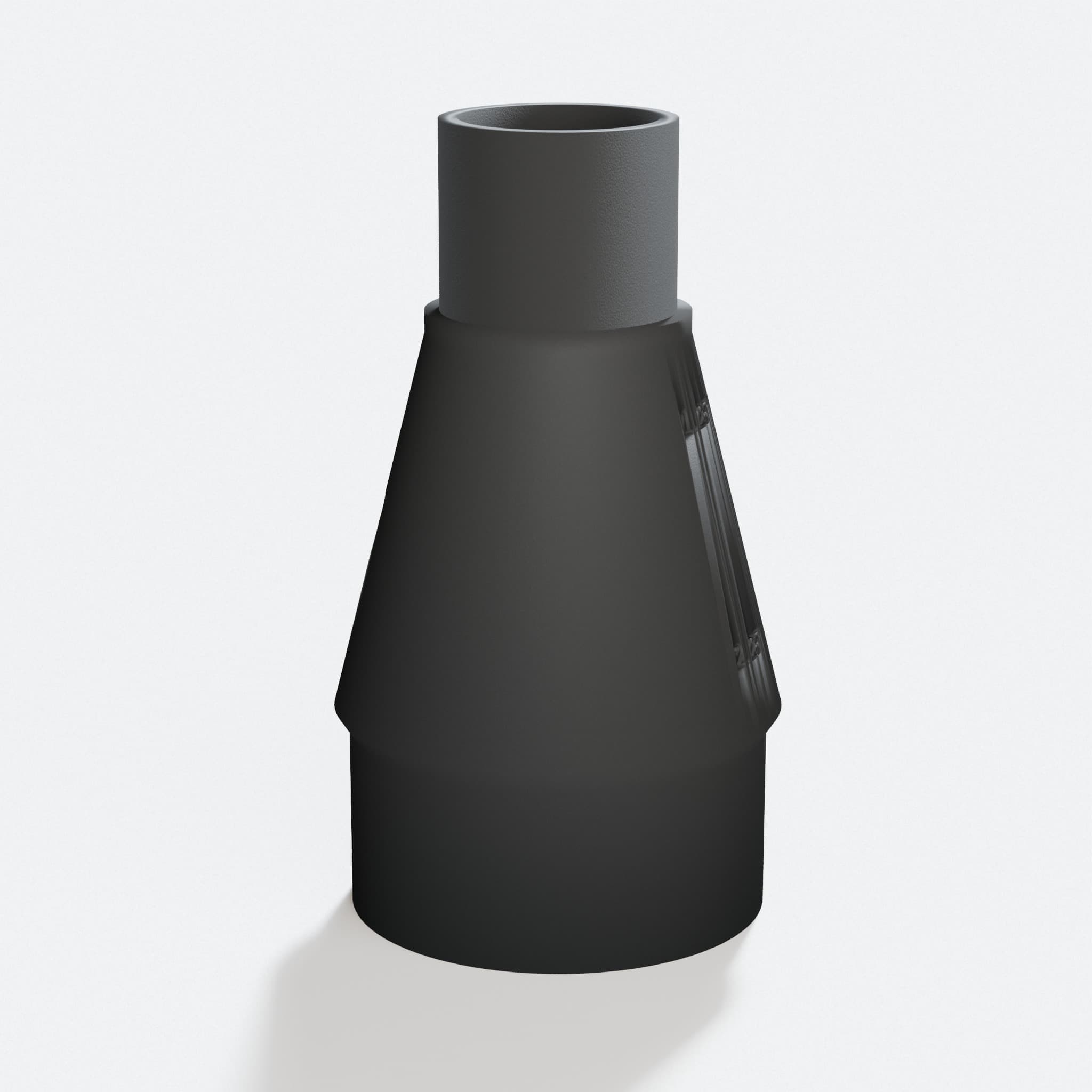 Close view of the middle of the CMXETAX to 1.25" Duct adapter