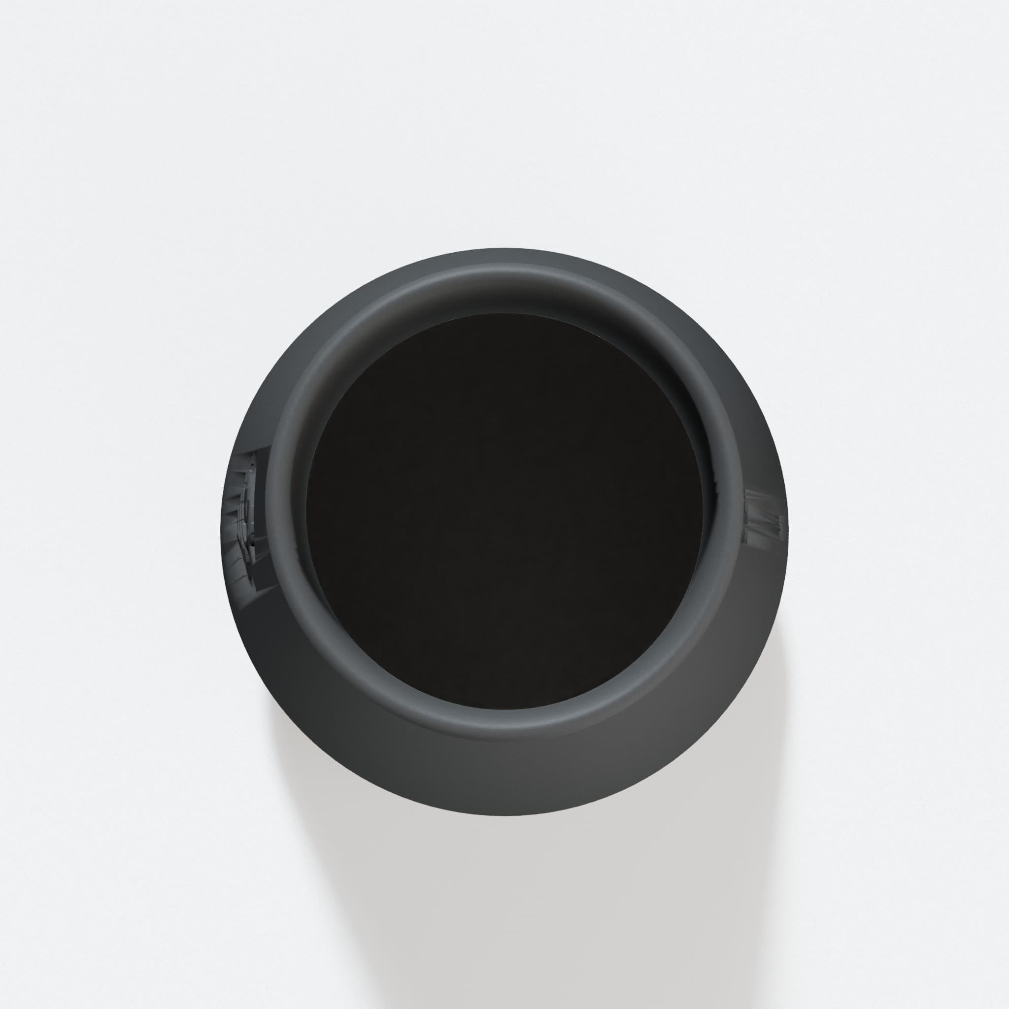 Top view into the 63.5 mm opening of the 50110CC-WHD adapter