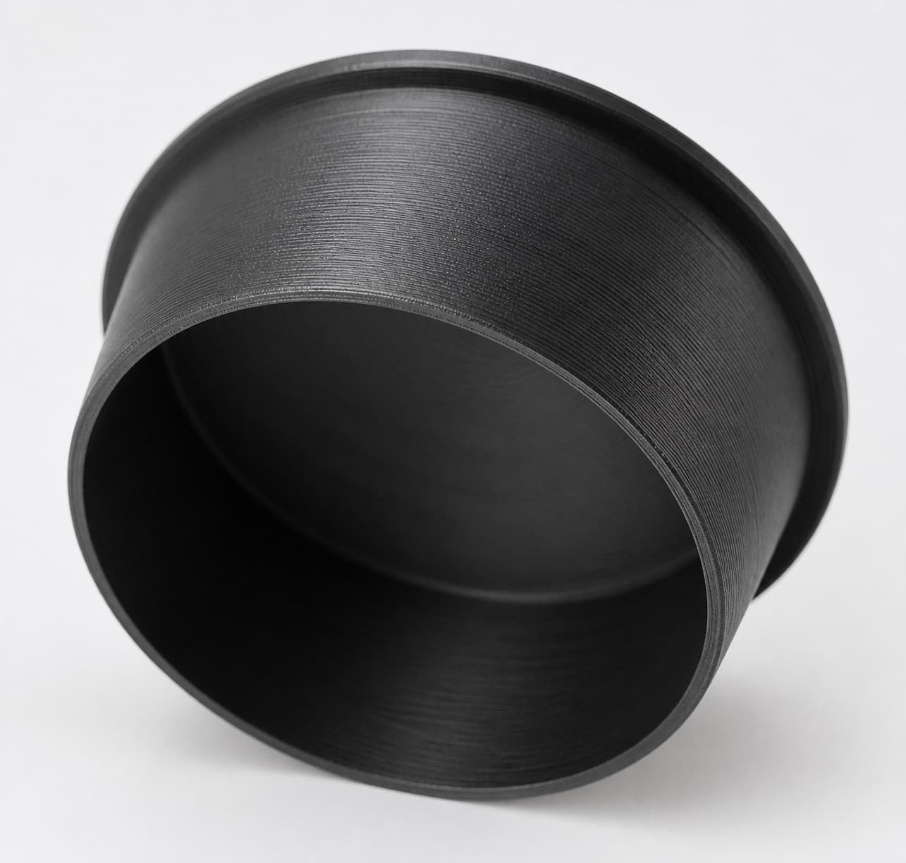 3-1/2 inch End Cap - 3D Printed Dust Collection Fitting, close view of the printed surface