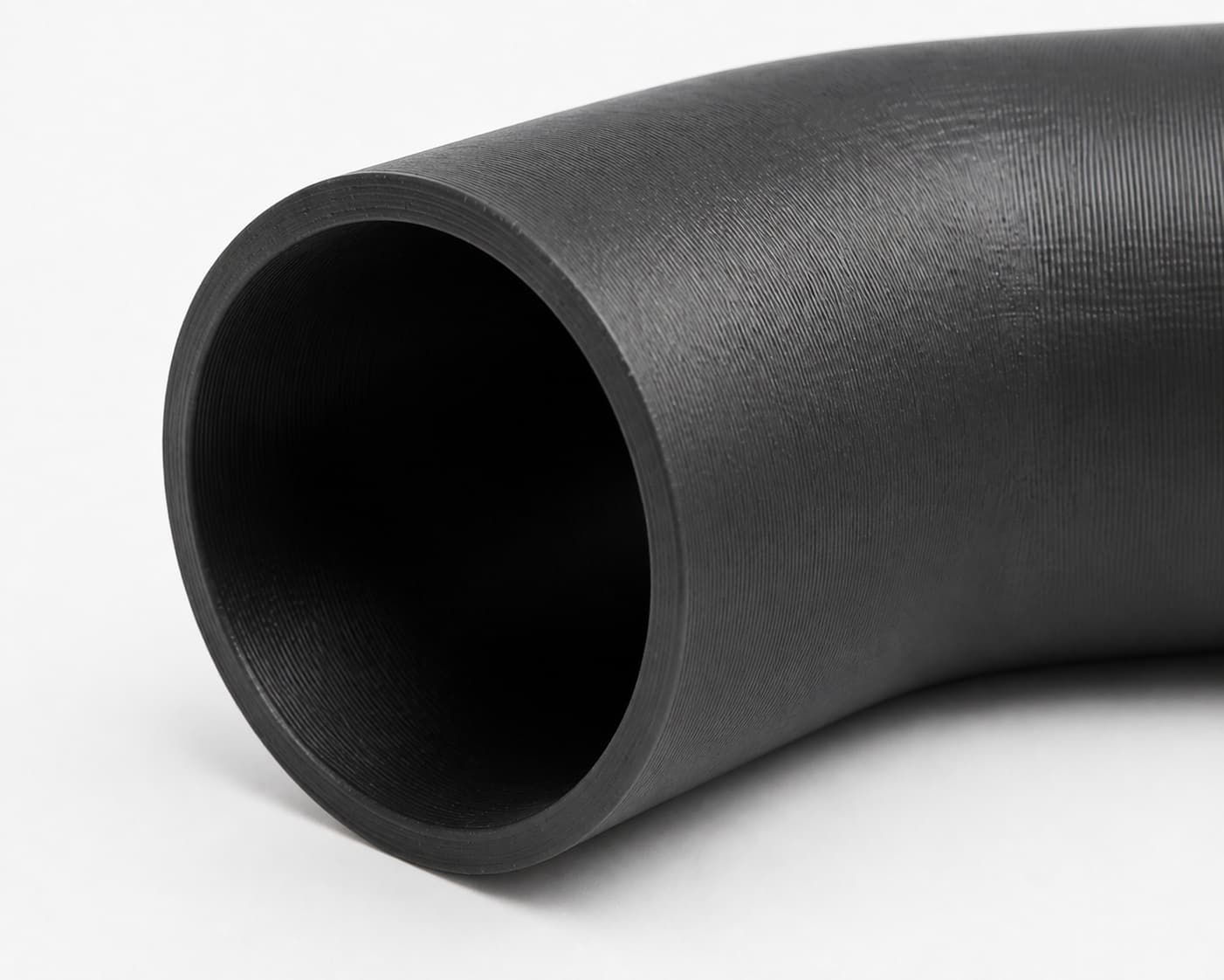 2-1/4 inch 22.5 Degree Elbow - 3D Printed Dust Collection Fitting, close view of the printed surface
