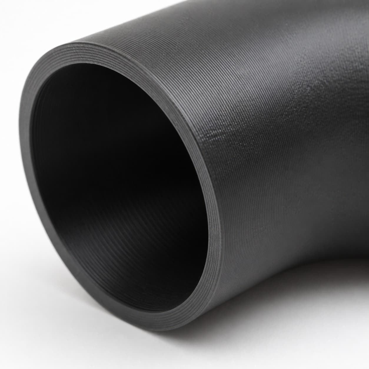 2-1/4 inch 45 Degree Elbow - 3D Printed Dust Collection Fitting, close view of the printed surface