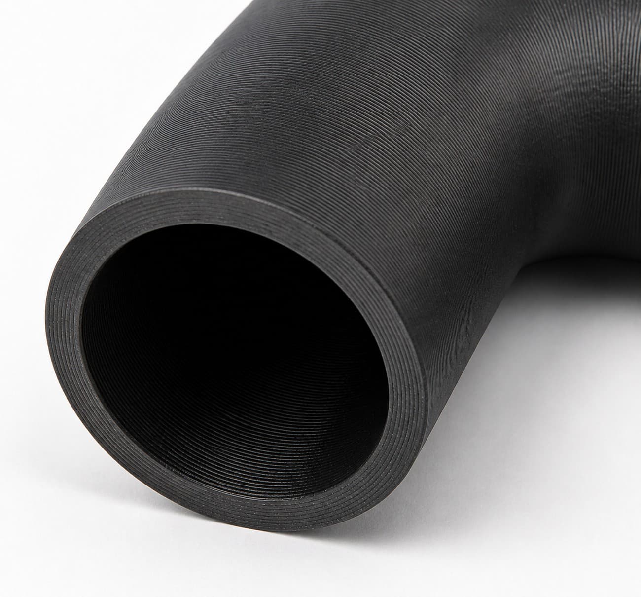 1 inch 90 Degree Elbow - 3D Printed Dust Collection Fitting, close view of the printed surface