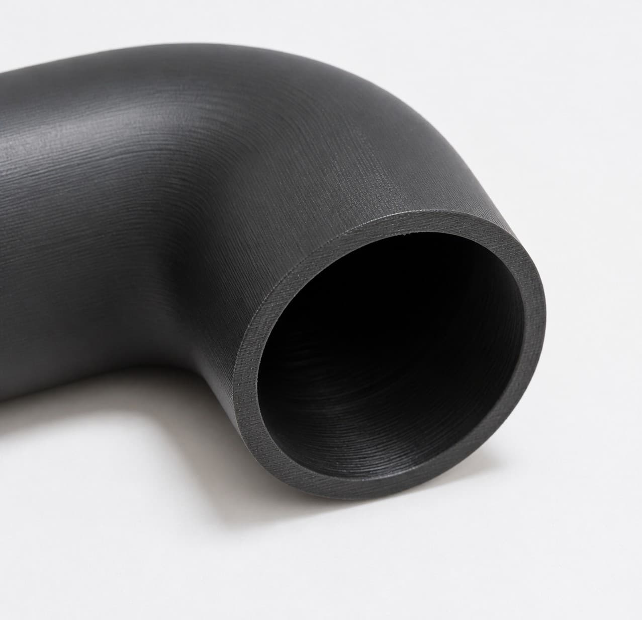 2-1/4 inch 90 Degree Elbow - 3D Printed Dust Collection Fitting, close view of the printed surface