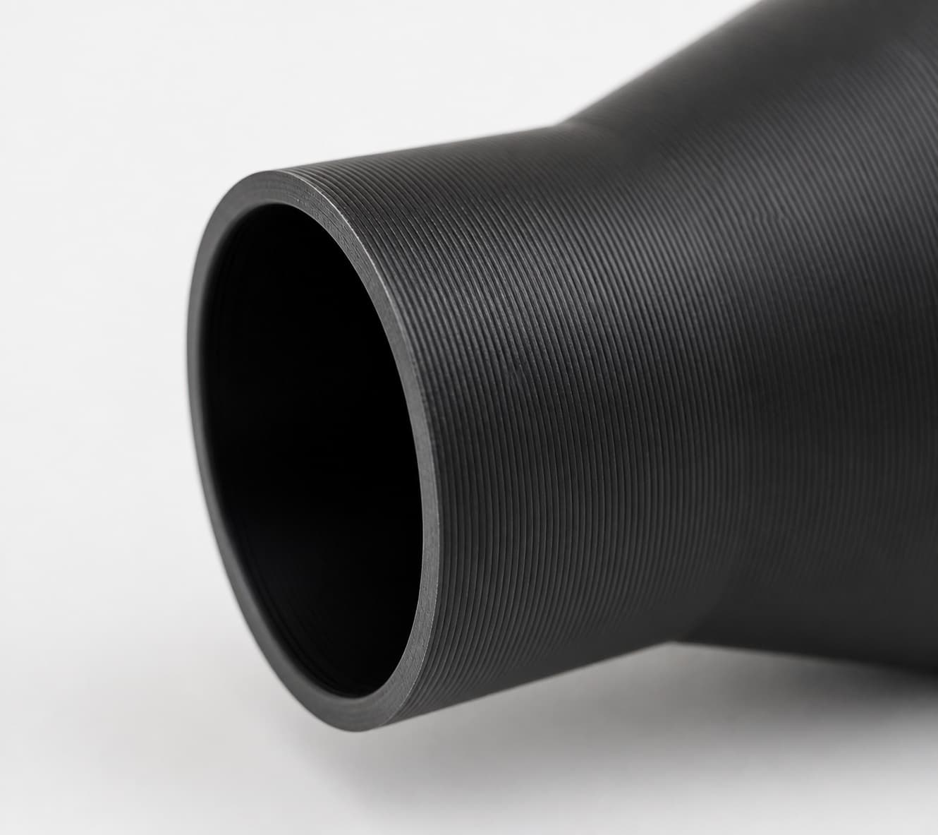 3-1/2 inch to 1-1/2 inch Tapered Transition - 3D Printed Dust Collection, close view of the printed surface