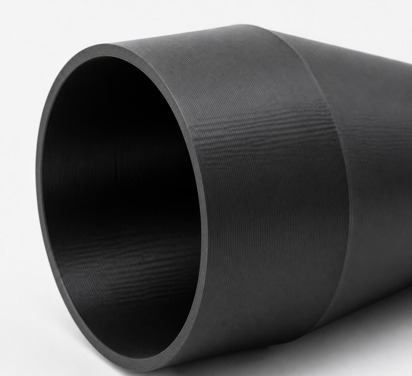 3-1/2 inch to 2 inch Tapered Transition - 3D Printed Dust Collection, close view of the printed surface