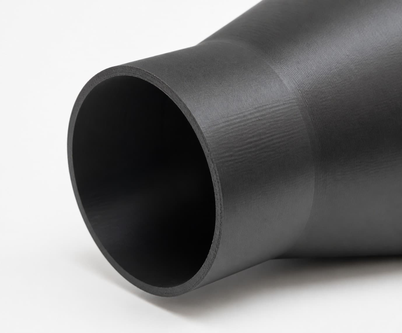4 inch to 2-1/4 inch Tapered Transition - 3D Printed Dust Collection, close view of the printed surface