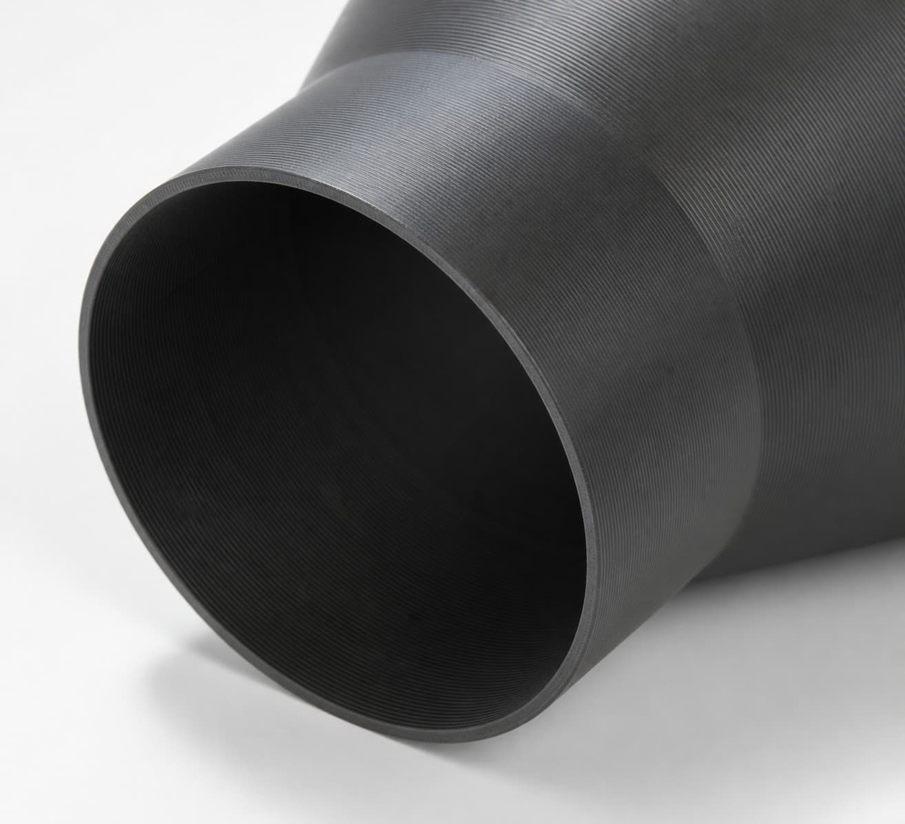 6 inch to 3-1/2 inch Tapered Transition - 3D Printed Dust Collection, close view of the printed surface