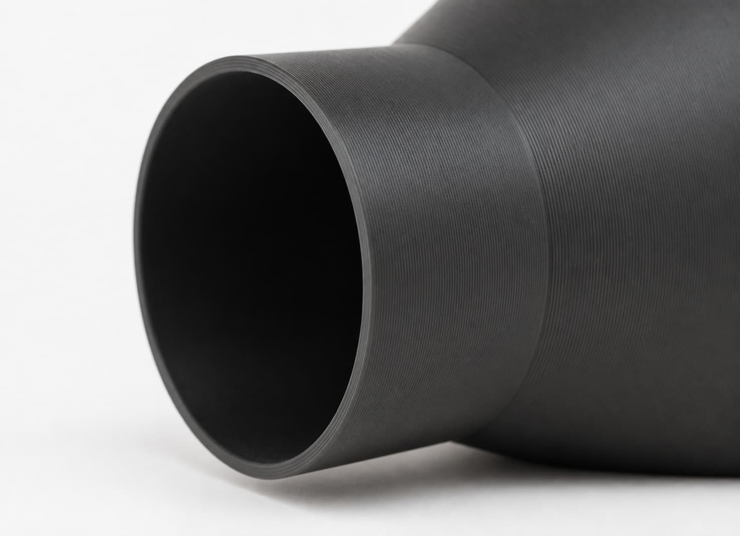 7 inch to 3-1/2 inch Tapered Transition - 3D Printed Dust Collection, close view of the printed surface