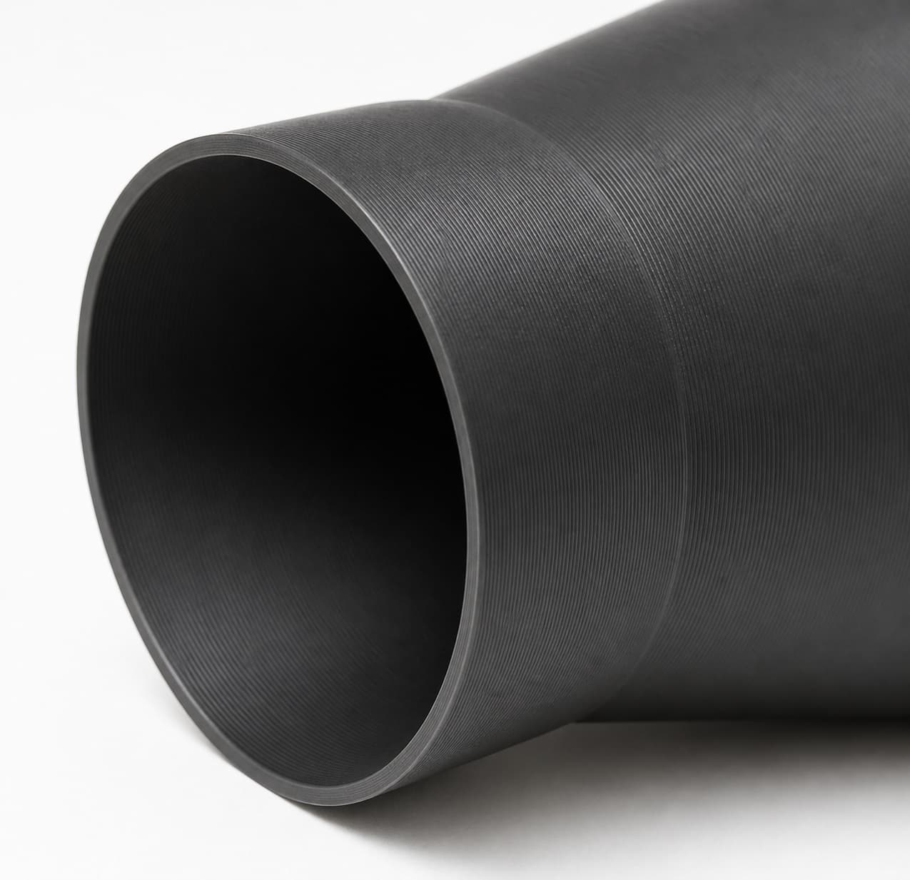 7 inch to 4 inch Tapered Transition - 3D Printed Dust Collection, close view of the printed surface
