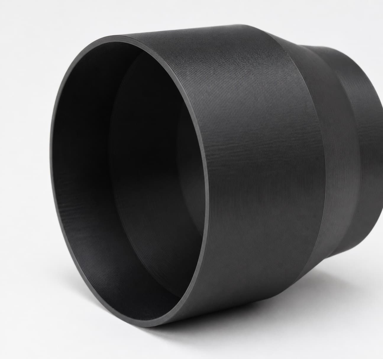 8 inch to 7 inch Tapered Transition - 3D Printed Dust Collection, close view of the printed surface