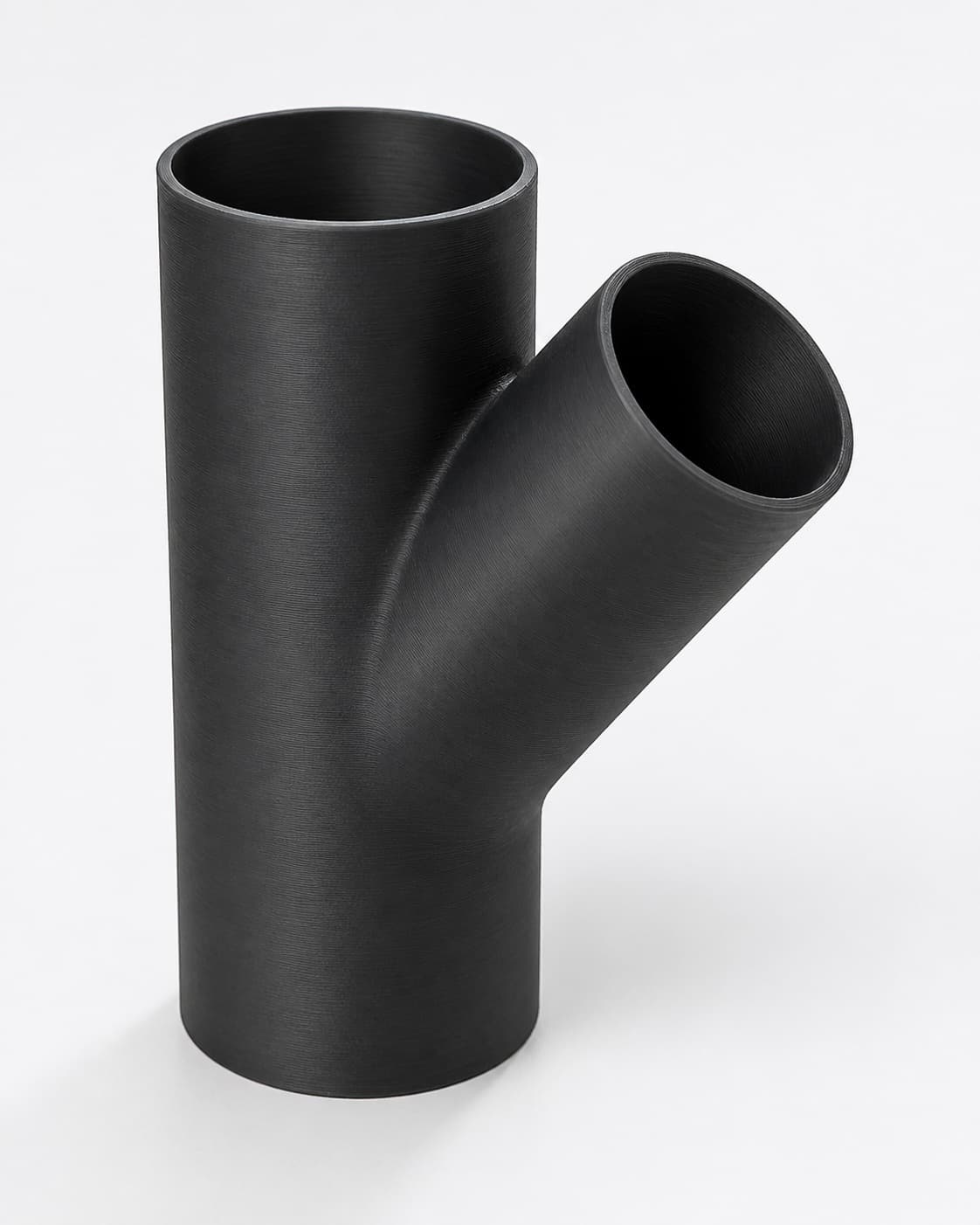 3-1/2 inch to 2-1/2 inch Wye Splitter - 3D Printed Dust Collection Fitting, product photo