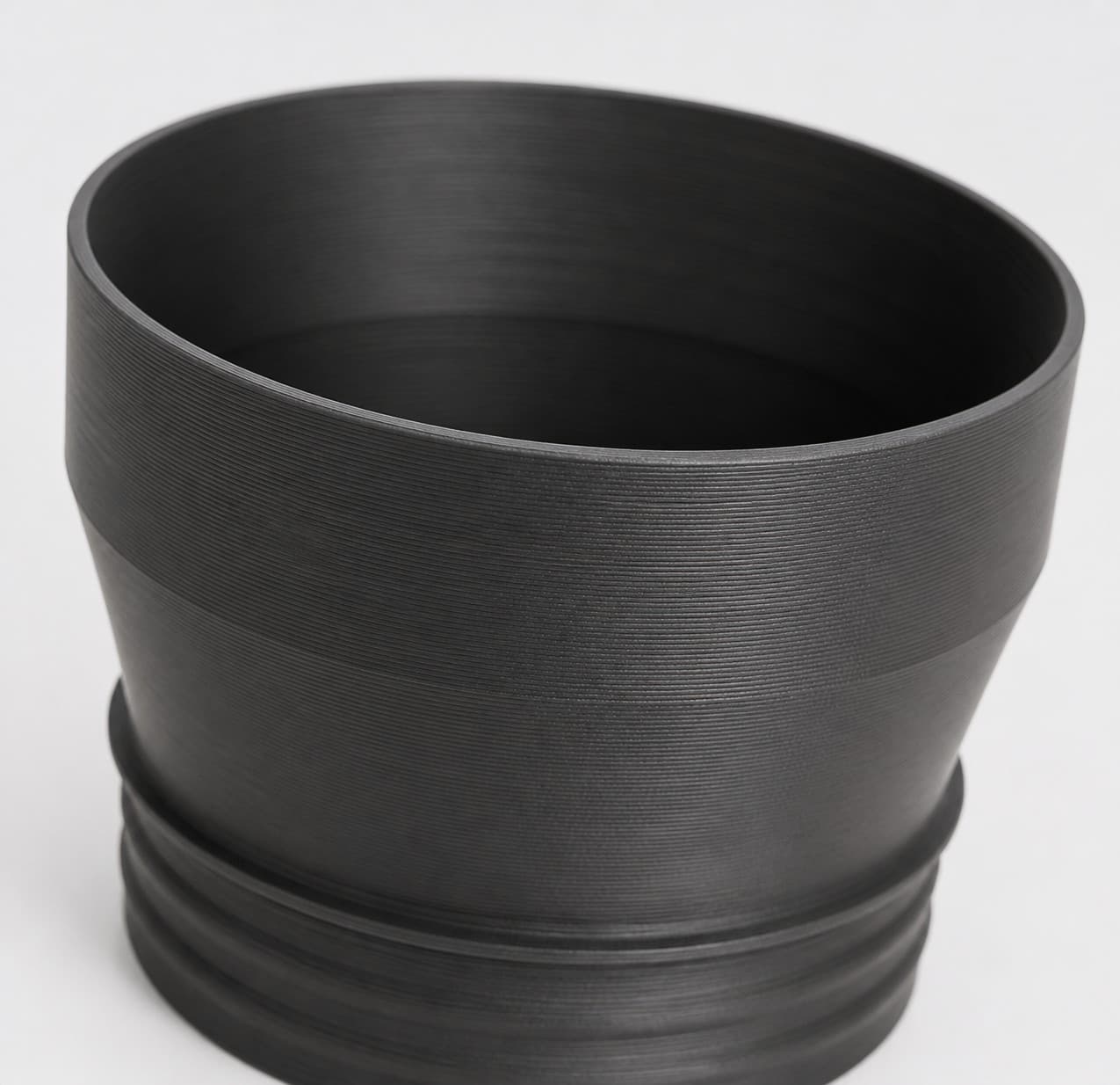 5 inch Corrugated Hose to 6 inch Smooth Duct Adapter, close view of the printed surface