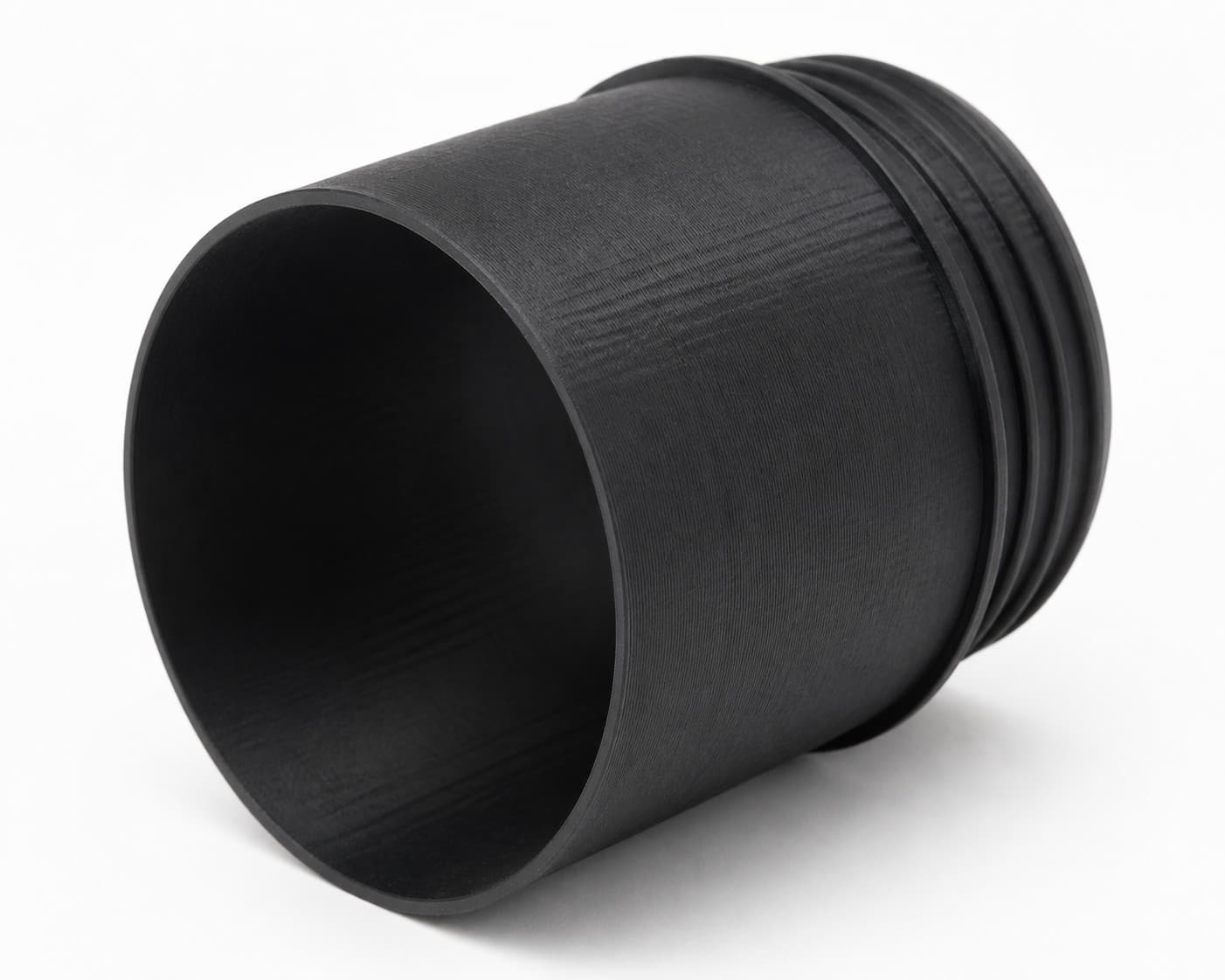6 inch Corrugated Hose to 6 inch Smooth Duct Adapter, close view of the printed surface