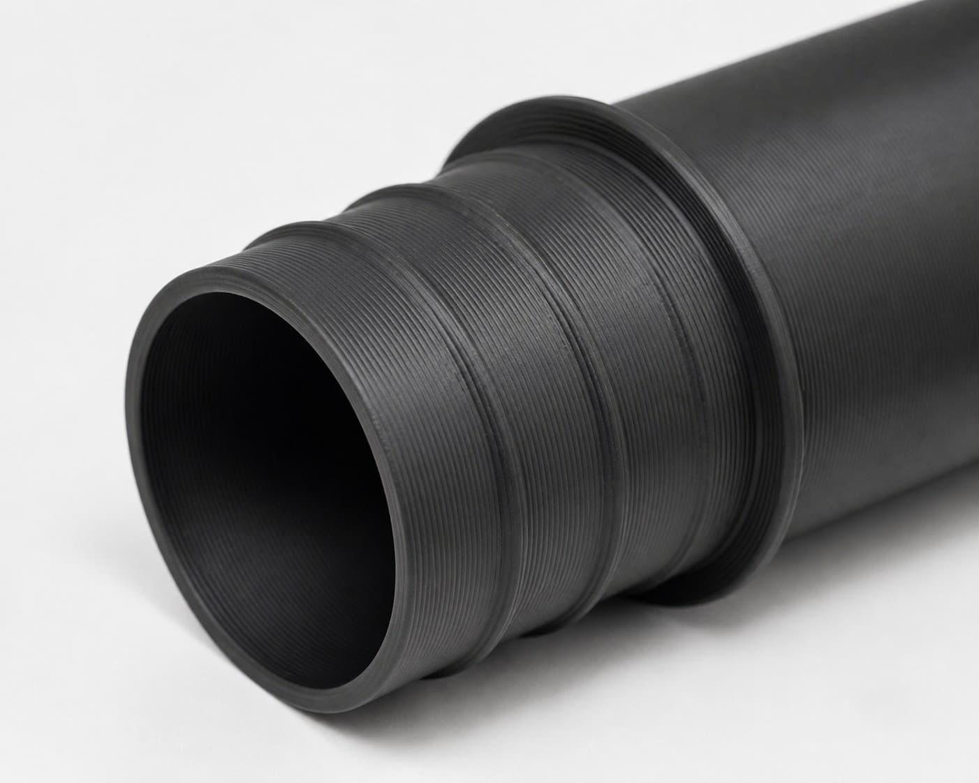 1-1/4 inch Wire Reinforced Hose to 1-1/4 inch Smooth Duct Adapter, close view of the printed surface