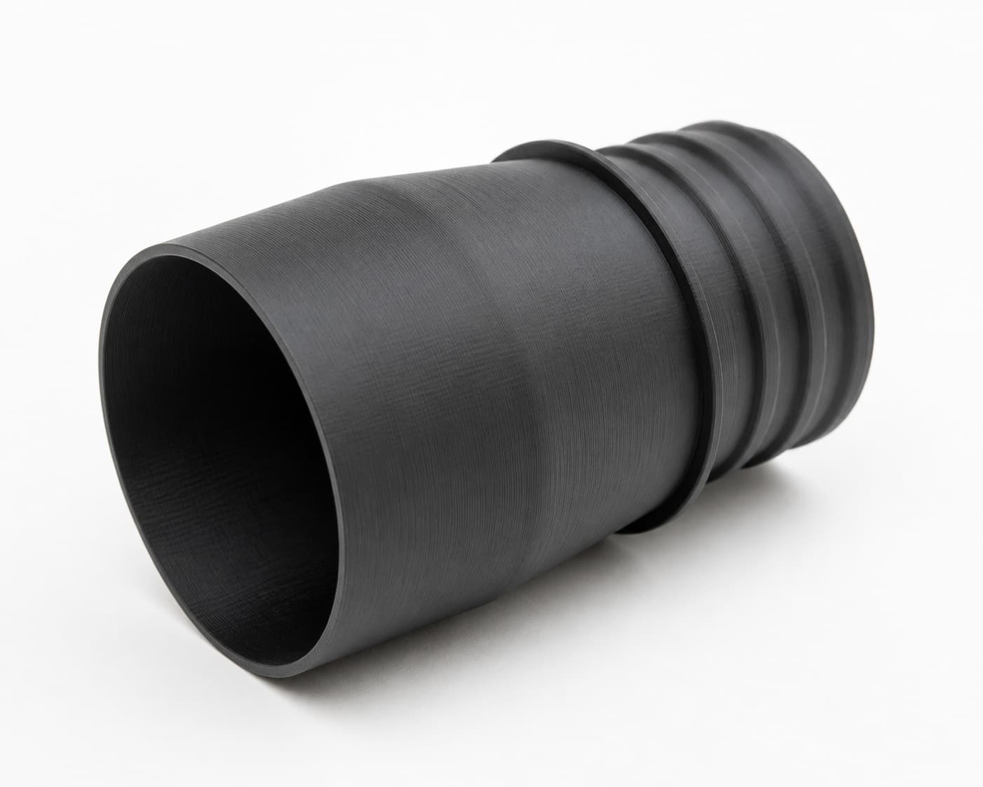 2-1/2 inch Wire Reinforced Hose to 3 inch Smooth Duct Adapter, product photo