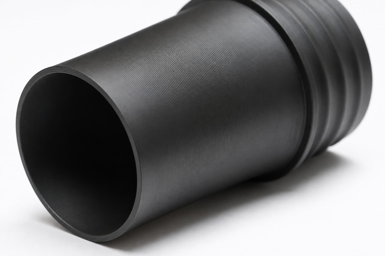 2-1/4 inch Wire Reinforced Hose to 2 inch Smooth Duct Adapter, close view of the printed surface