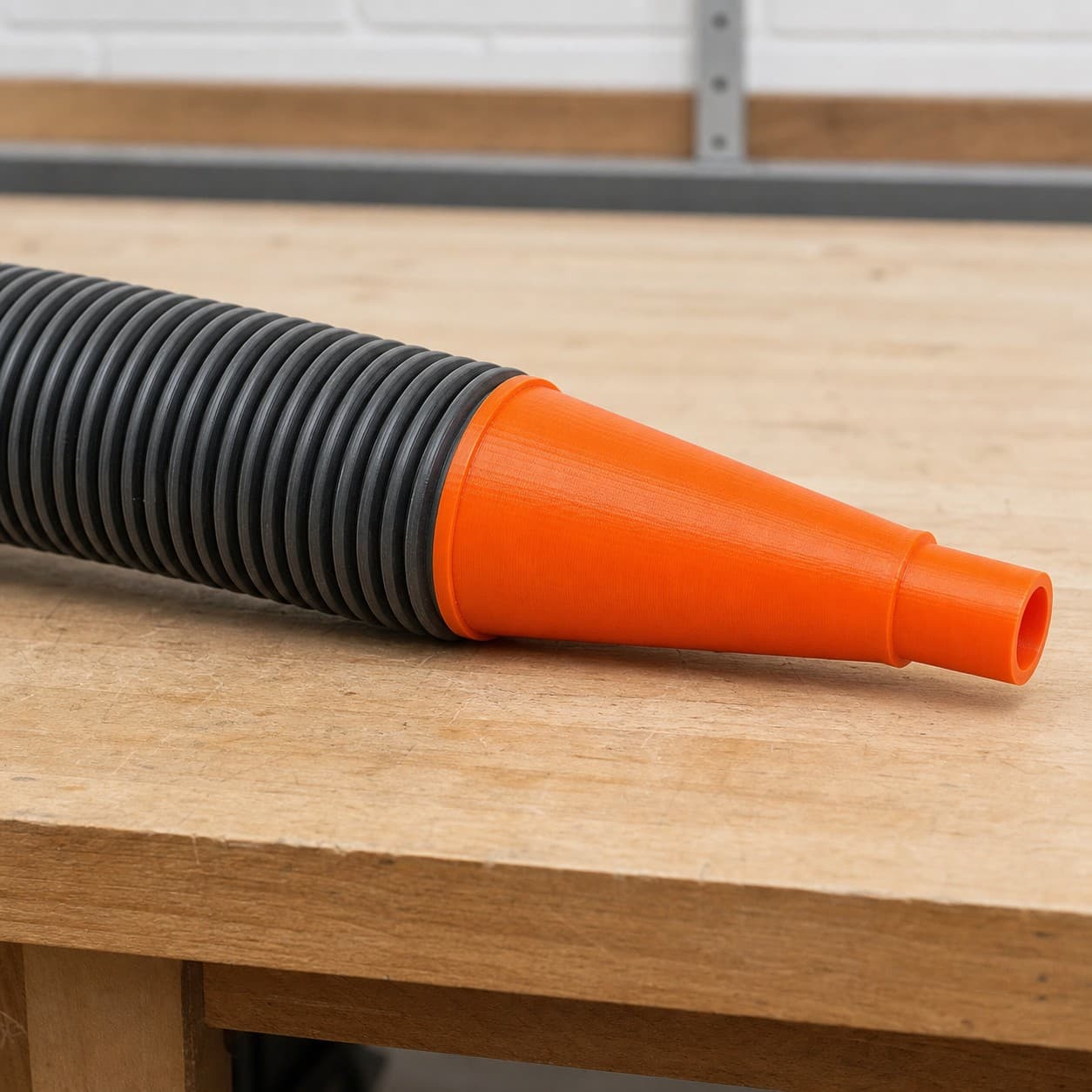 The DBO380 dust adapter connected to a plain shop vac hose