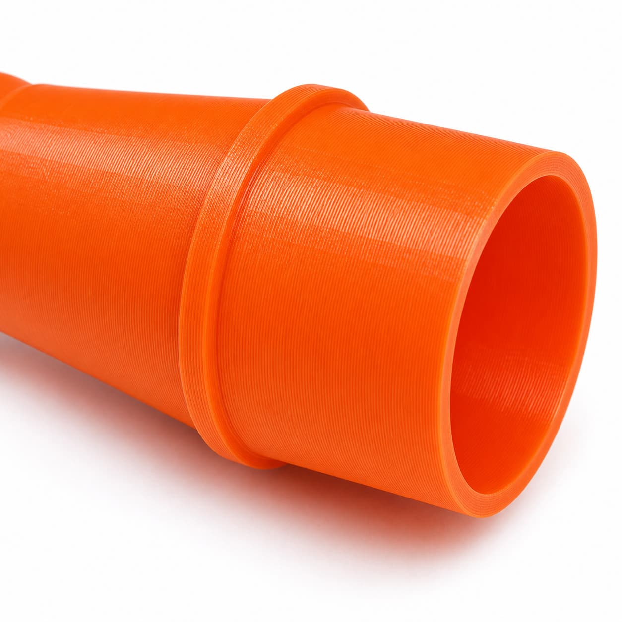 A close view of the dust adapter opening, about 47.6 mm across