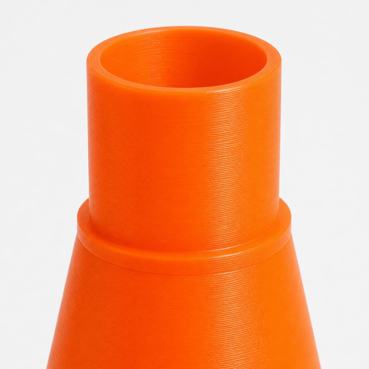 A close view of the dust adapter opening, about 57.15 mm across