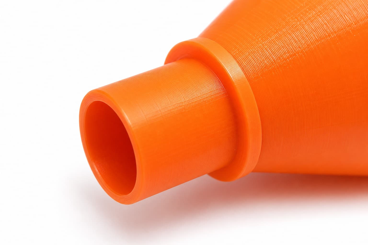 A close view of the dust adapter opening, about 57.15 mm across
