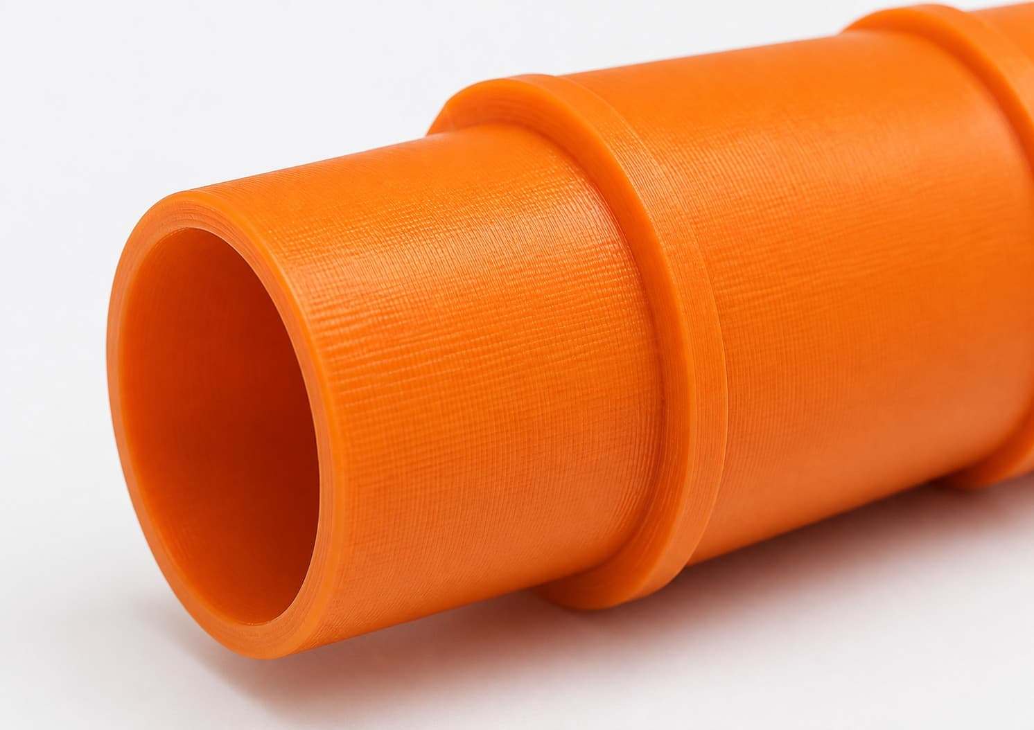 A close view of the dust adapter opening, about 27 mm across