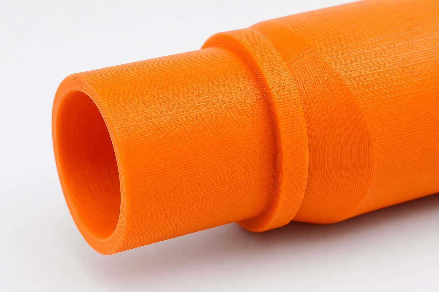A close view of the dust adapter opening, about 35 mm across
