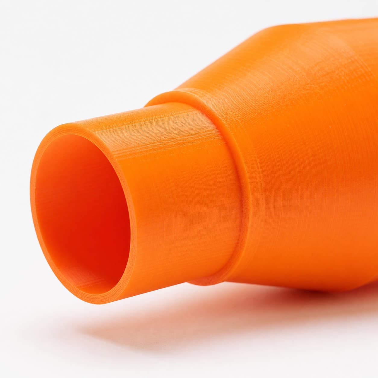 A close view of the dust adapter opening, about 57.15 mm across