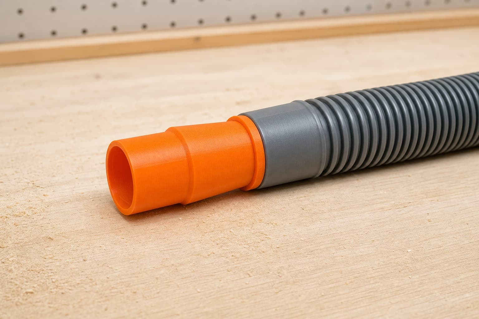 The 352VS dust adapter connected to a plain shop vac hose