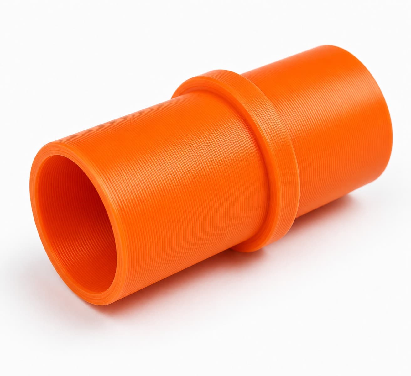 A close view of the dust adapter opening, about 31.75 mm across
